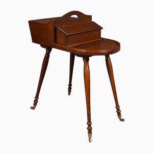 Antique English Victorian Butlers Silver Valet Stand in Walnut, 1880s