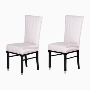 Set of Art Deco Lacquer Dining Chairs, France, 1920s