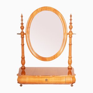 Espejo de mesa Biedermeier de cerezo, década de 1860