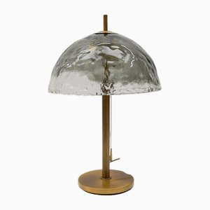 Mid-Century Modern Table Lamp in Brass and Murano Glass, 1960s