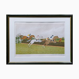 Vincent Haddelsey, The Long Jumps, Original handsignierte Lithographie, gerahmt