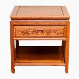 Mesa auxiliar china vintage de madera