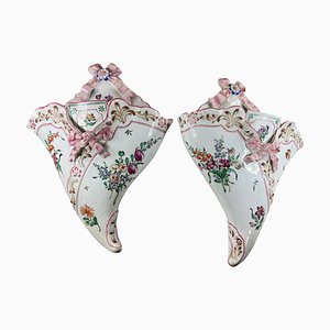 Wall Lights from Faience De Luneville, 1890s, Set of 2