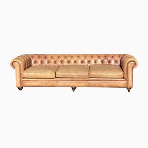 Large Chesterfield Sofa in Leather