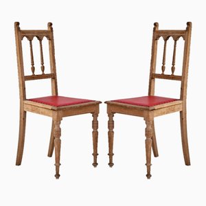 Vintage Danish Dinning Chairs in Oak, 1950s, Set of 2