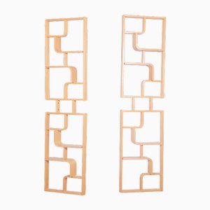 Mid-Century Room Dividers in Maple attributed to Ludvik Volak for Drevopodnik Holesov, Former Czechoslovakia, 1960s, Set of 2
