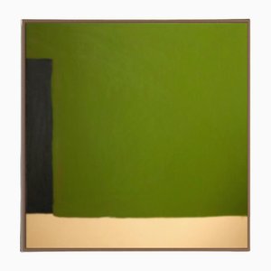 Bodasca, Anise Green Minimalist Composition, Acrylic Painting