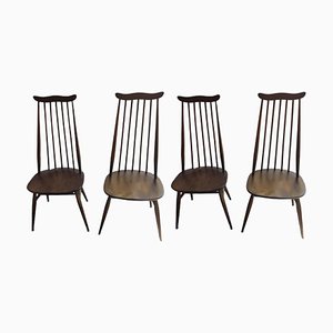 Englische Mid-Century Stühle mit Spindelrücken von Lucian Ercolani für Ercol, 4 . Set