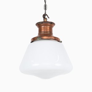 Lampe à Suspension Vintage en Opaline