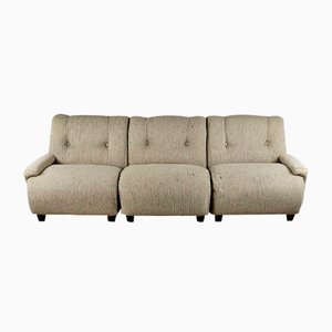 Graues modulares italienisches Sofa aus Stoff, 1970er, 4er Set