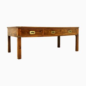 Military Campaign Coffee Table in Burr Yew