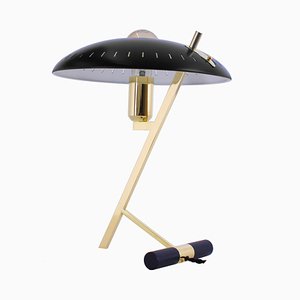 Decora Z Tischlampe aus Messing von Louis Kalff für Philips, 1950er