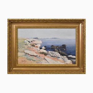 Louis Haas, Seascape, Oil on Canvas, 20th Century, Framed