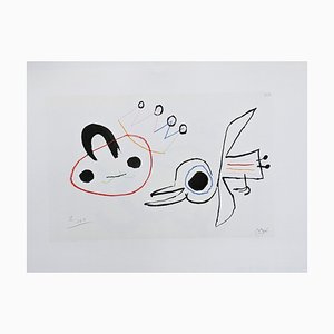 Lithographie Joan Miro, Enfance d'Ubu III, 1972