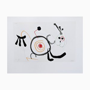 Joan Miro, Enfance d'Ubu XIV, Lithographie, 1972