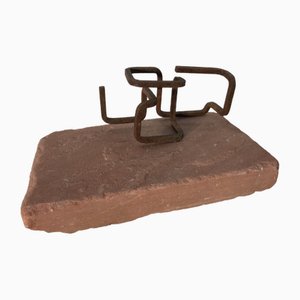 Ariel Elizondo Lizarraga, Nevada, 2023, Escultura de piedra y acero corten