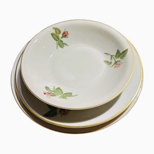 Antico servizio 12 piatti piani ceramica/porcellana Ahrenfeldt Limoges