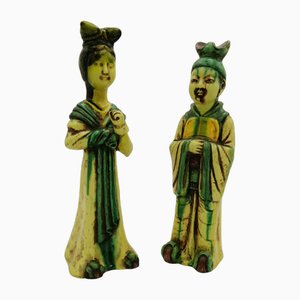 Ceramic Sculptures by Zaccagnini, 1920s, Set of 2