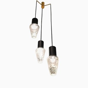 Gino Sarfatti zugeschriebene Murano Glas Deckenlampe für Seguso