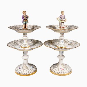 Tafelaufsätze von Meissen Porcelain, 1860, 2er Set