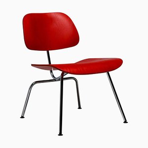 Bright Red LCM Chair by Charles and Ray Eames for Vitra, 1998