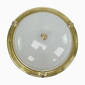 Art Deco Flush Mount attributed to Holophane, 1930s