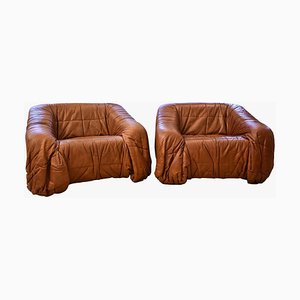 Set of Italian Lounge Chairs by Jonathan de Pas, Donato D’Urbino & Paolo Lomazzi for Dell’ Oca, 1970s