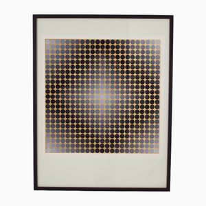 Victor Vasarely, Composizione, anni '70, Serigrafia, Incorniciato