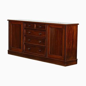 Large 19th Century English Mahogany Sideboard, 1870s