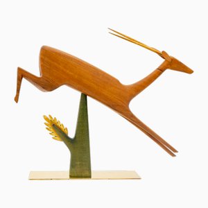 Leaping Impala Figure by Franz Hagenauer, 1955