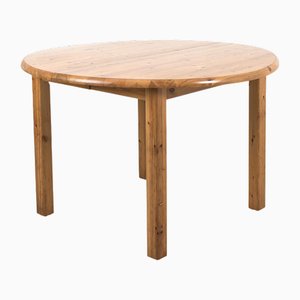 Round Wooden Pull-Out Dining Table