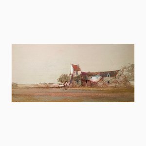 Johan Taylor, Farm in Plain, Huile sur Toile