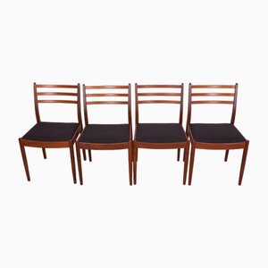 Fabric and Teak Dining Chairs by Victor Wilkins for G-Plan, 1960s, Set of 4