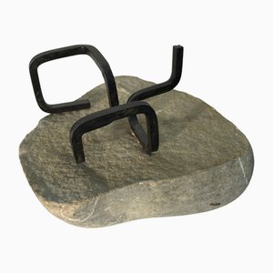 Ariel Elizondo Lizarraga, Assis, 2023, Steel & Stone Sculpture