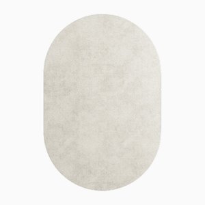 Tapis Oval Ivory #01 Modern Minimal Oval Shape Hand-Tufted Rug by TAPIS Studio