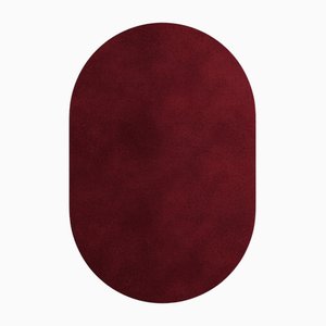 Tapis Oval Ruby #09 Modern Minimal Oval Shape Hand-Tufted Rug by TAPIS Studio