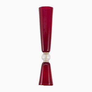 Lámpara italiana vintage de cristal de Murano, años 80