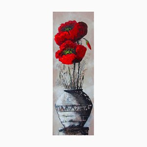 Michèle Kaus, Les Coquelicots 2, 2020, Acrylique sur Toile