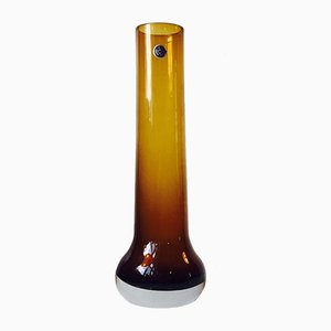 Gelbe Mid-Century Rauchglas Vase von Bo Bergstrom für Aseda Glasbruk, 1960er