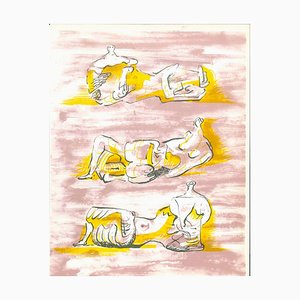 Lithographie, Henry Moore, The Reclining Figures, 1971
