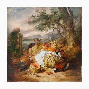 Edward Ladell, naturaleza muerta, pintura al óleo, década de 1870
