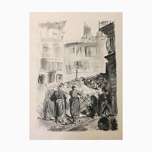 Édouard Manet, La Barricade, Lithograph, 1871