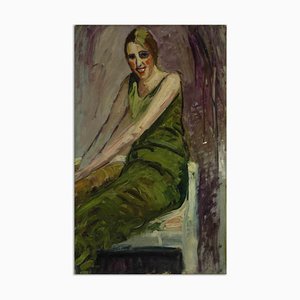 Antonio Feltrinelli, Mujer, óleo sobre tabla, años 30