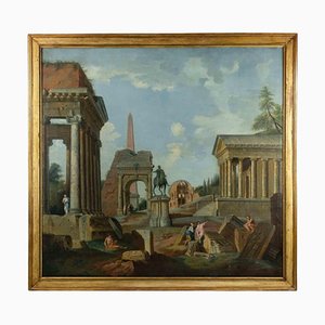 Después de Francis Harding, ruinas romanas, del siglo XVII, pintura