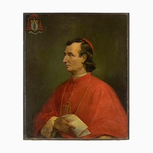 Desconocido, retrato del obispo Gaspard Mermillod, pintura al óleo, del siglo XIX