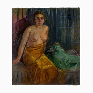 Antonio Feltrinelli, modelo sentado, pintura al óleo, años 30