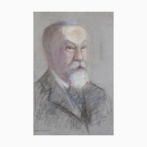 M. Gérard, Portrait, Pastel on Paper, Early 20th Century