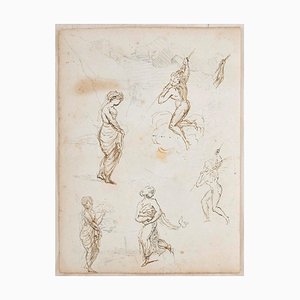 Unknown, Studies with Landscape, Ink and Pencil on Paper, Early 1800s