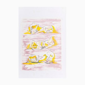 Lithographie, Henry Moore, The Reclining Figures, 1971