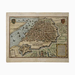 Franz Hogenberg, Map of Antwerp, Etching, Late 16th Century